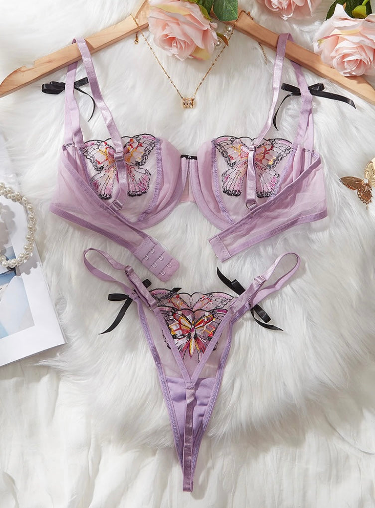 Butterfly Bloom 2-Piece Lingerie Set