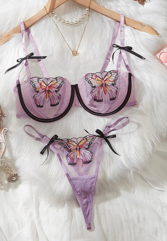 Butterfly Bloom 2-Piece Lingerie Set