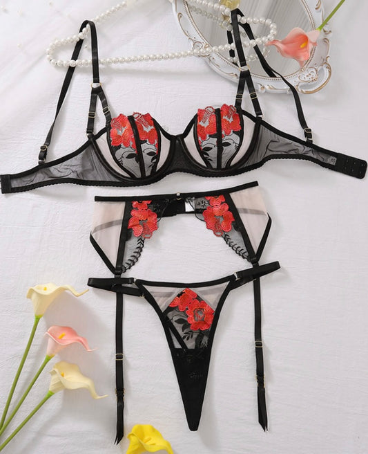 Scarlet Whisper Lingerie Set