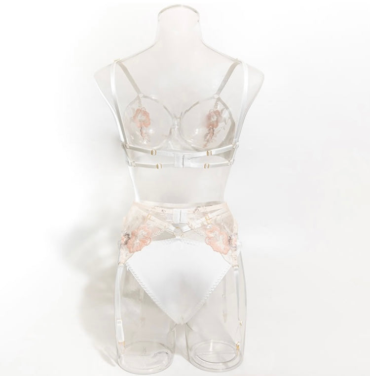 Ivory Petal Lingerie Set