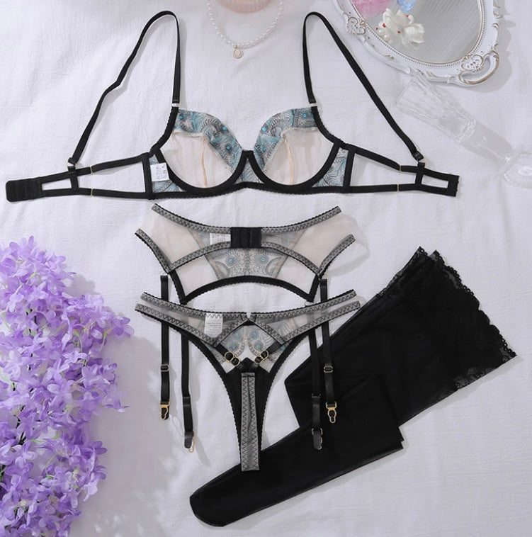 Blue Eden Lingerie Set